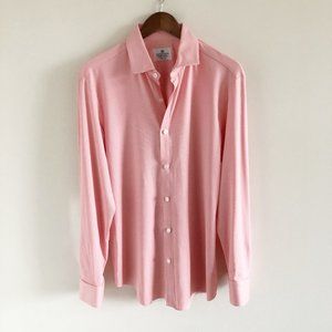 Mizzen + Main Pink Check Plaid Button Down Shirt L Trim Fit